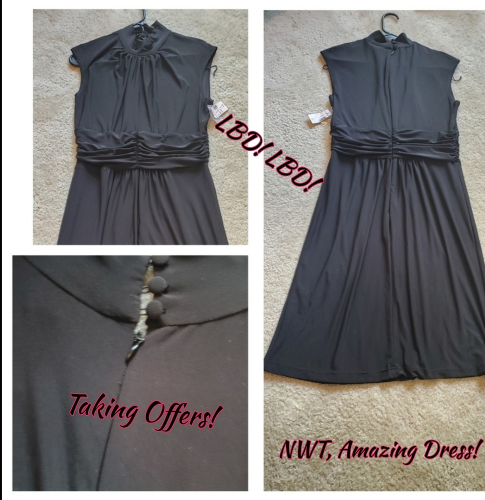 👗! 🆕🏷️ Dress Barn! Little Black Dress!! 10, NW!